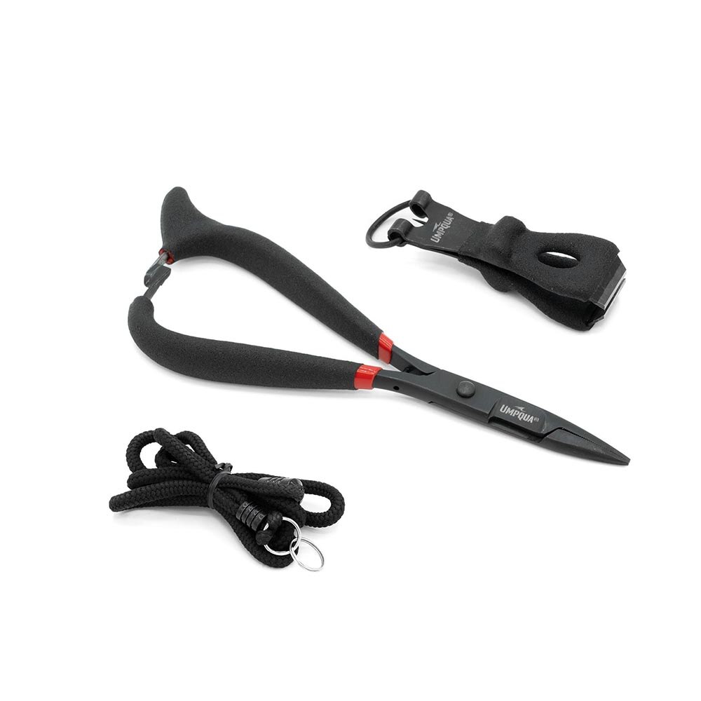 Umpqua Rivergrip 5.5" Mitten Clamp / Big Nip / Lanyard Combo in Black